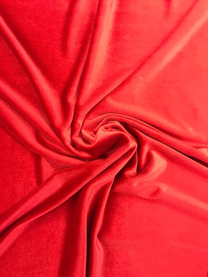 Stretch Velour Red